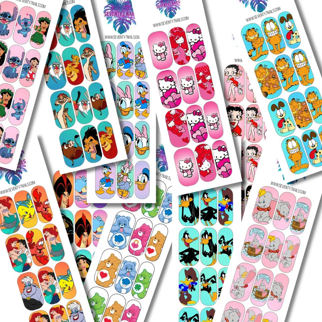 Cartoon Characters - Seventy7 Nail Decals