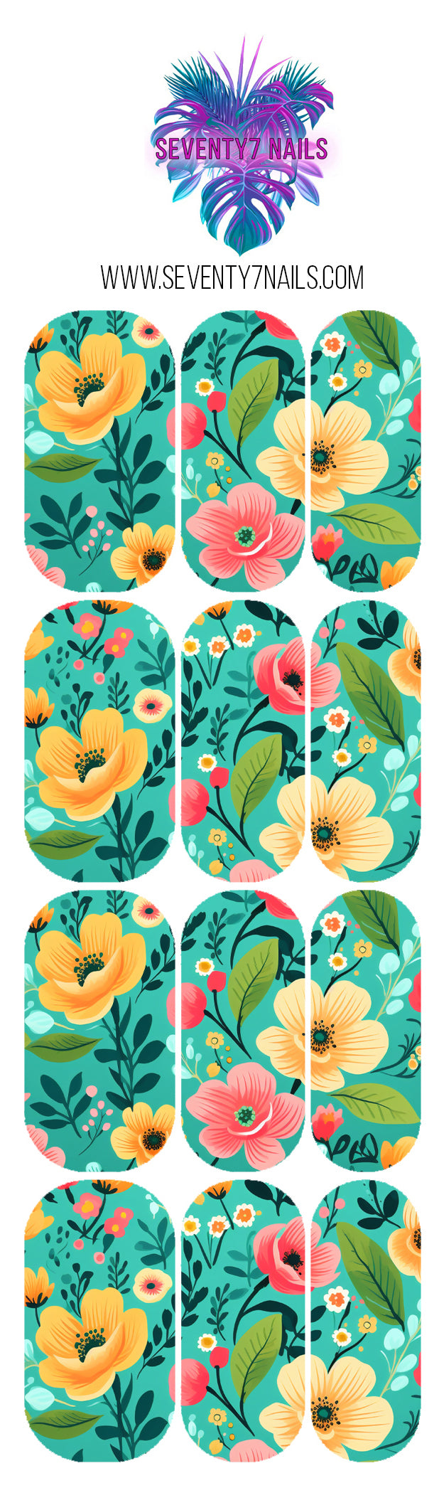 Waterslide Nail Decals - Poppies