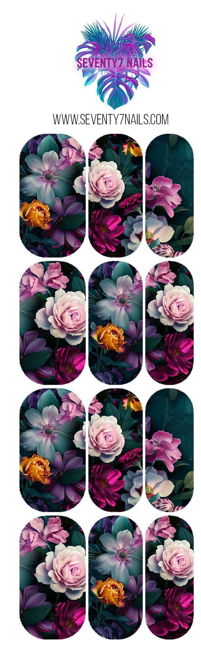 Waterslide Nail Decals - Spring Rose