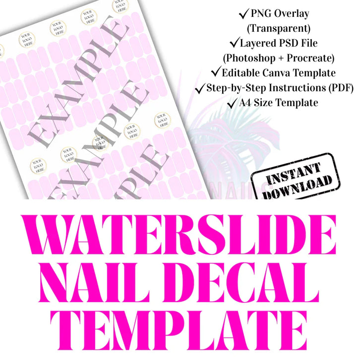 Small Nail Decal Template