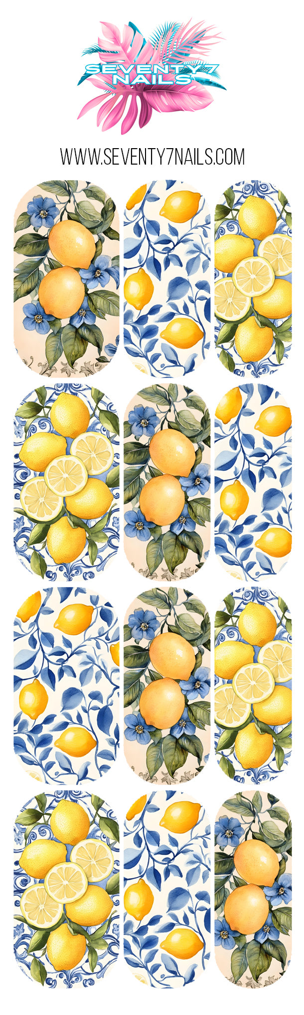 Waterslide Nail Decals - Limon