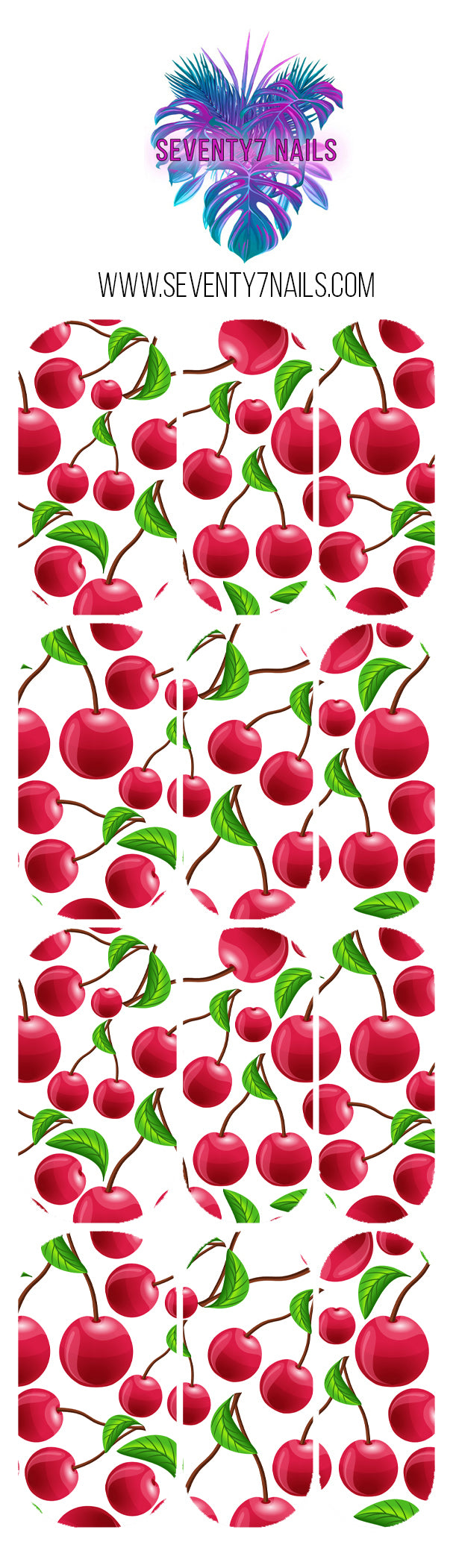 Waterslide Nail Decals - Cherries