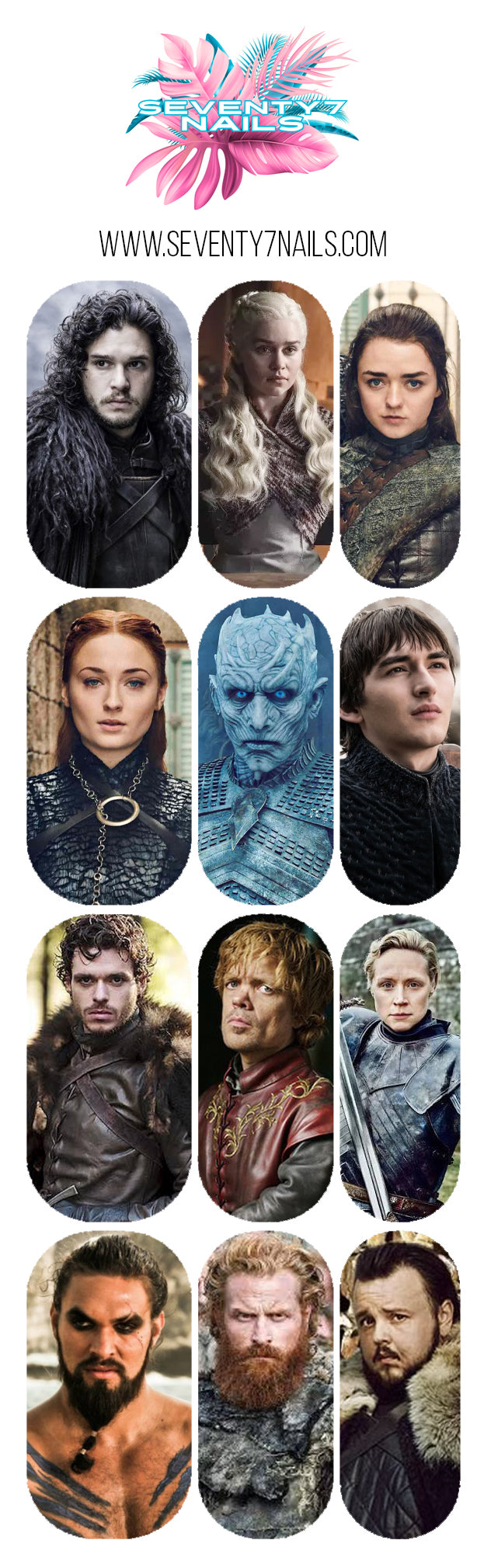 Character Nail Decals - GOT