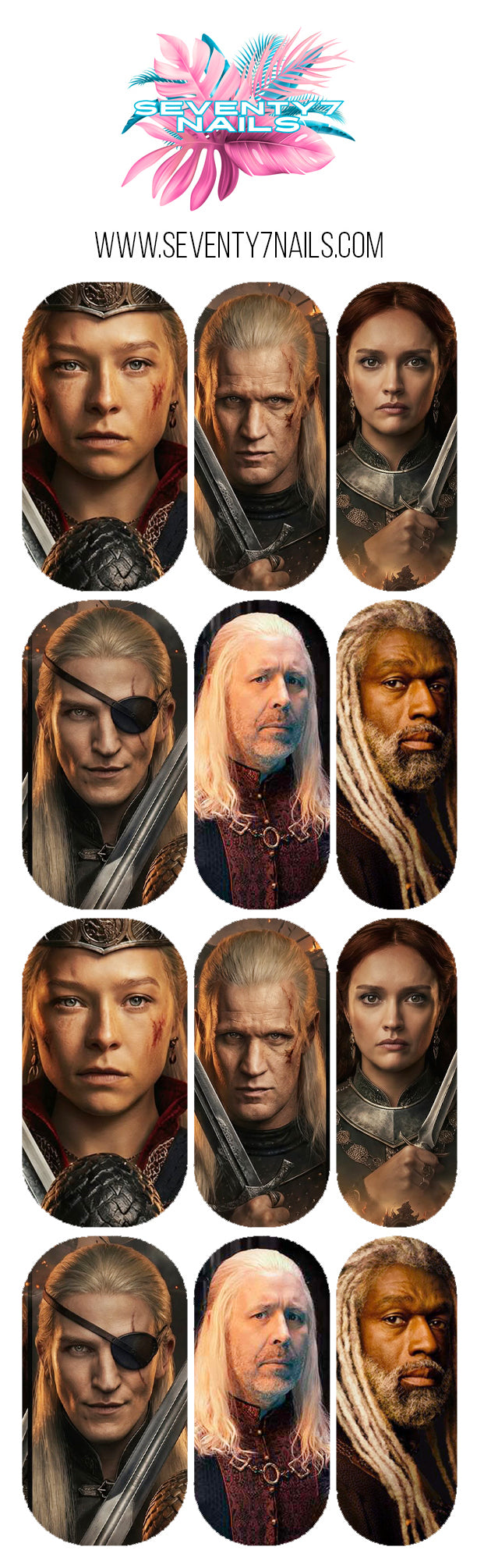 Character Nail Decals - HOD