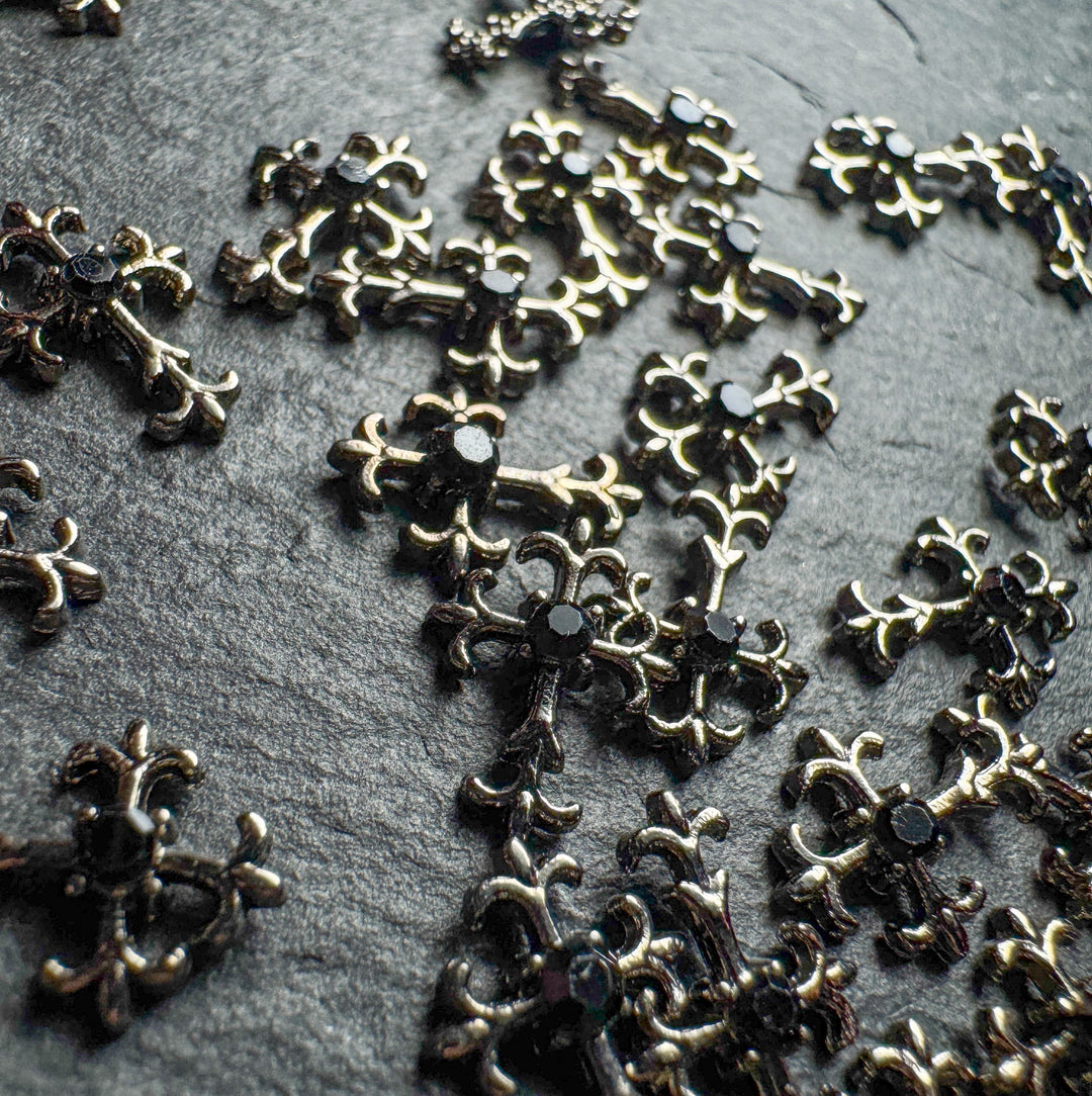 Gothic Gem Cross Charms