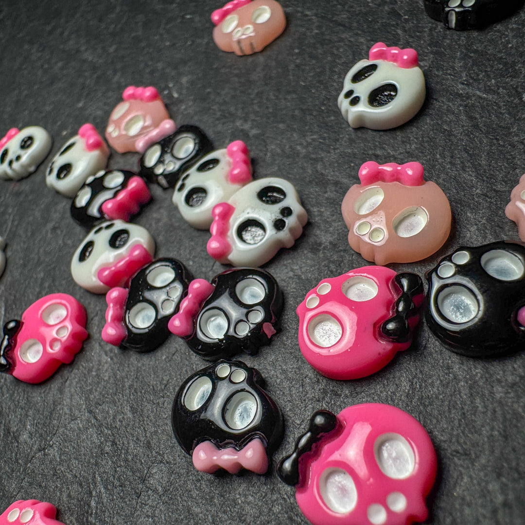 Girly Goth Skull Charms