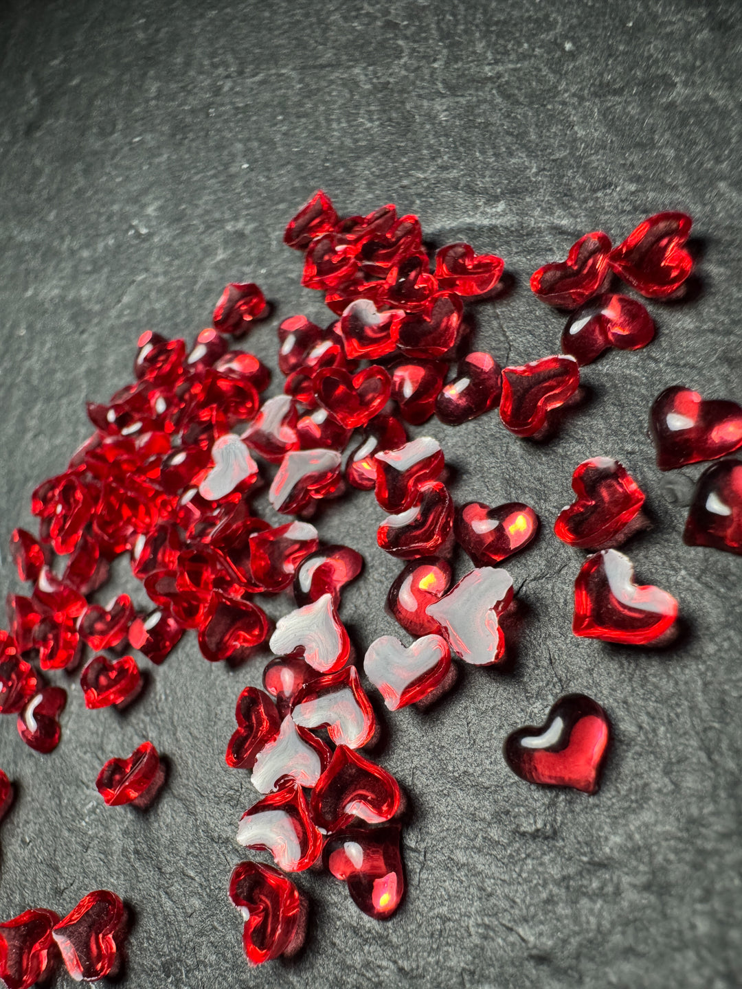 Mini Ruby Heart Charms