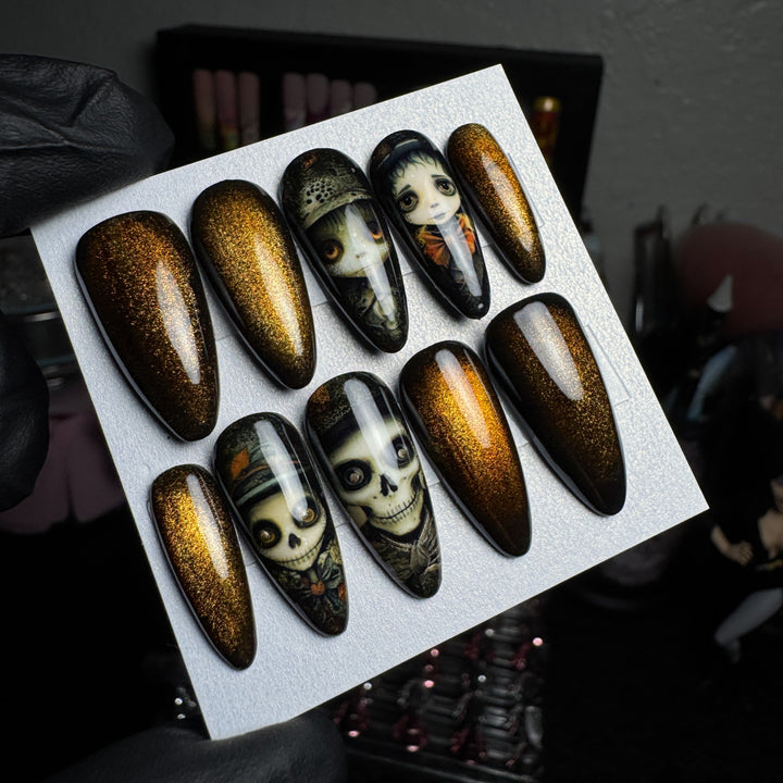 Cursed Doll Halloween Press-On Nails