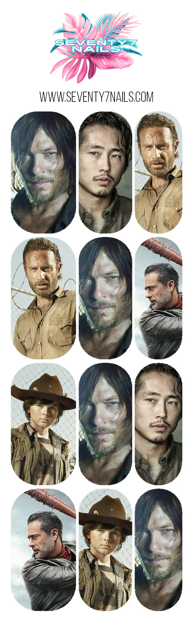 Character Nail Decals - TWD