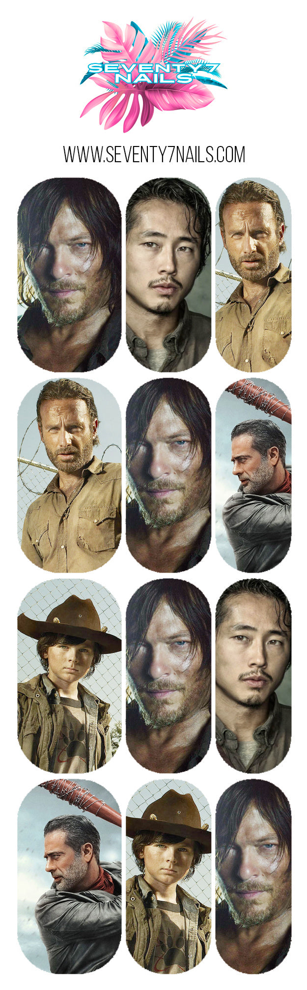 Character Nail Decals - TWD