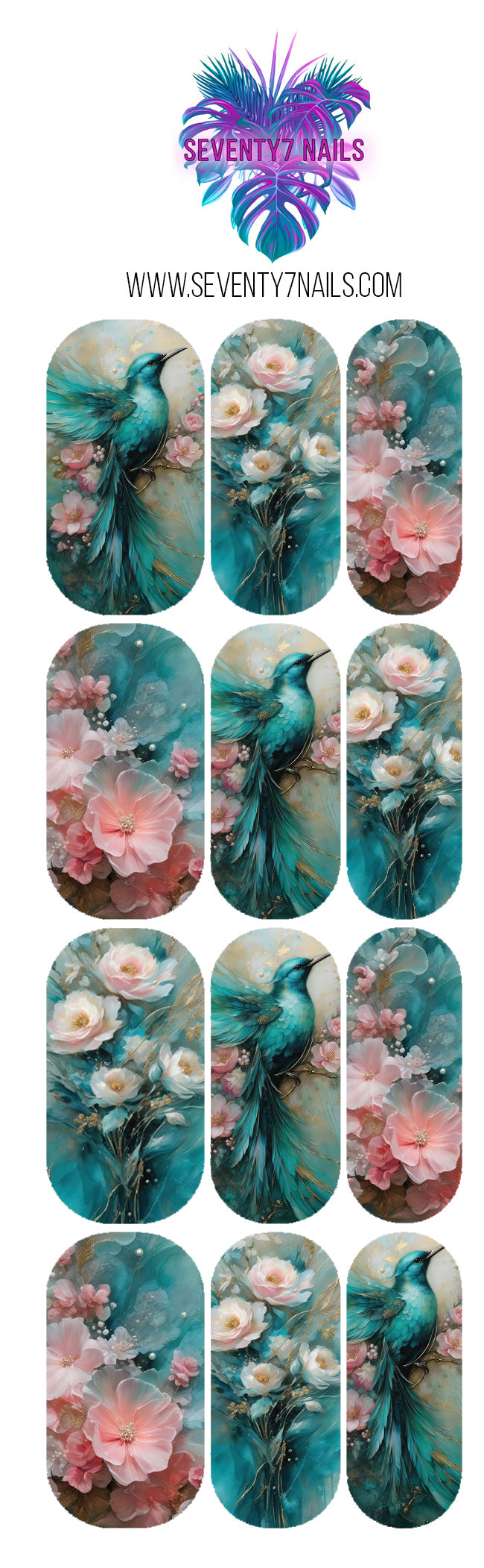 Waterslide Nail Decals - Aqua Dreams