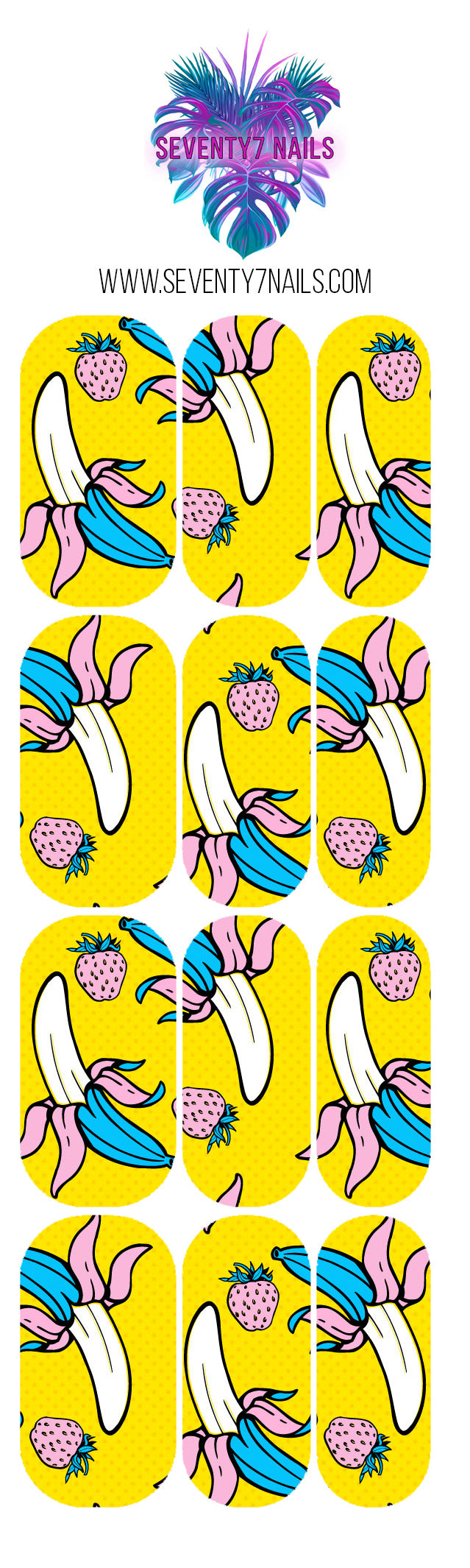 Waterslide Nail Decals - Pop Bananas