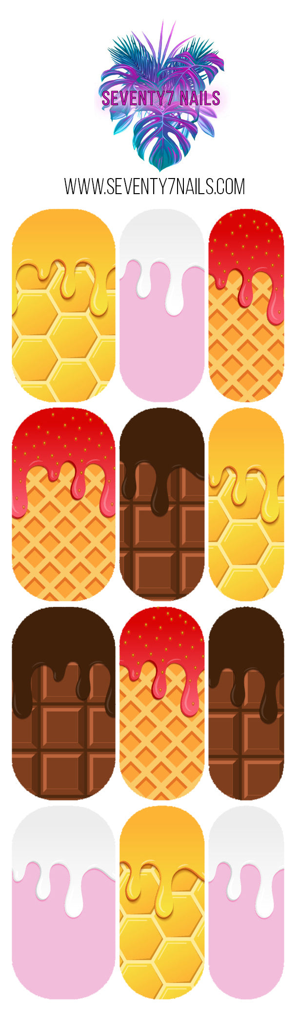 Waterslide Nail Decals - Sweet Treats
