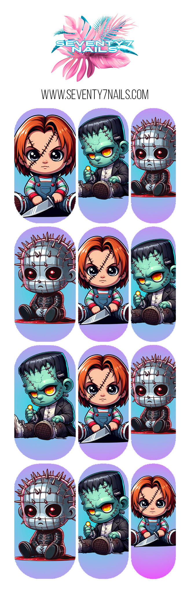 Halloween Nail Decals - Killer Cuties