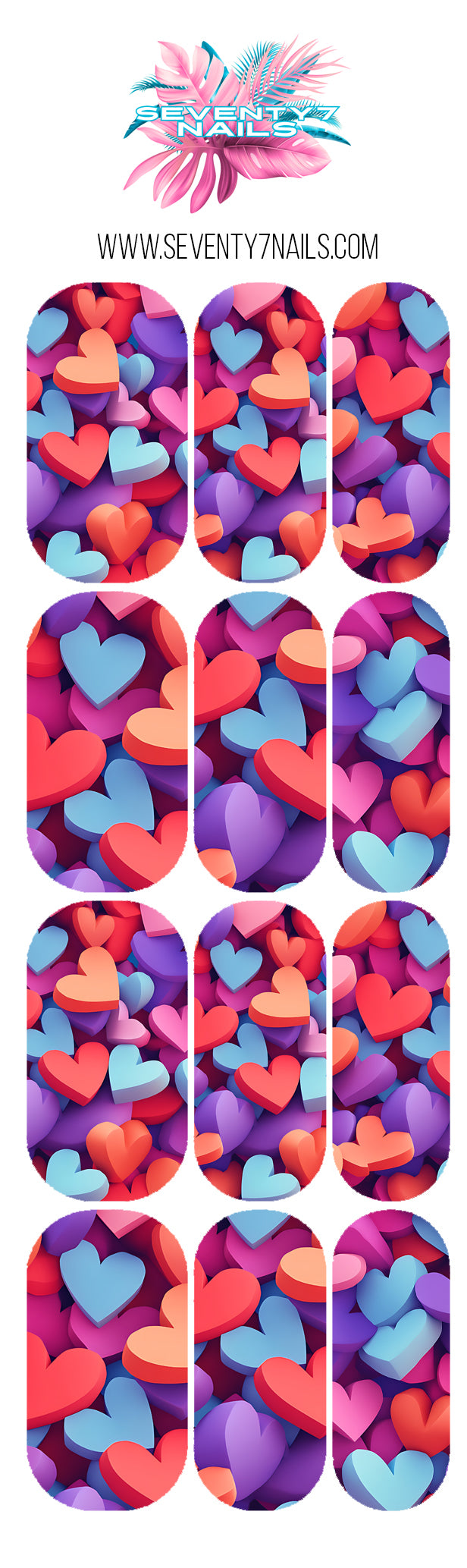 Waterslide Nail Decals - Color Me Crush