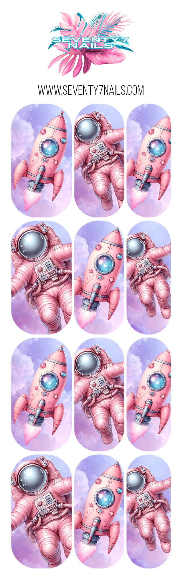 Waterslide Nail Decals - Cosmic Cutie