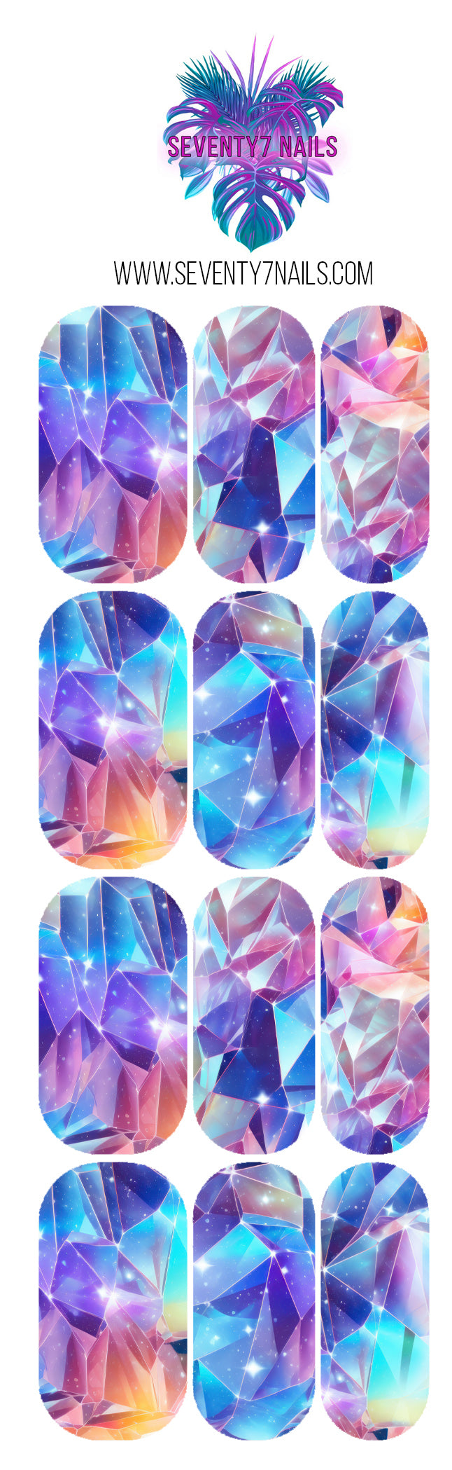 Waterslide Nail Decals - Cristalla