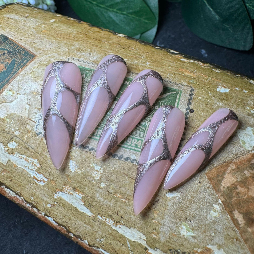 Custom Luxury Press On Nails - Futuristic - Seventy7 Nail Decals