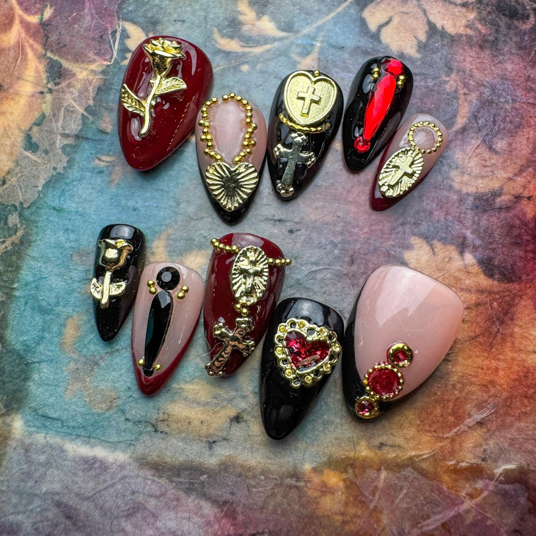 Custom Luxury Press On Nails - St Romance - Seventy7 Nail Decals