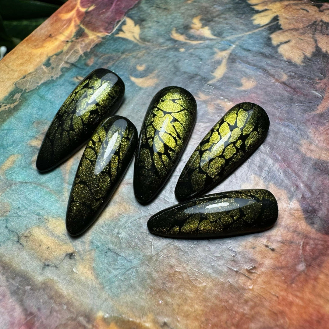 Custom Luxury Press On Nails - Webbed - Seventy7 Nail Decals