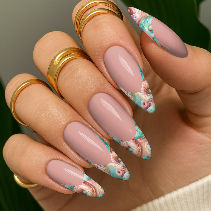 Waterslide Nail Decals - French Cut - Donuts