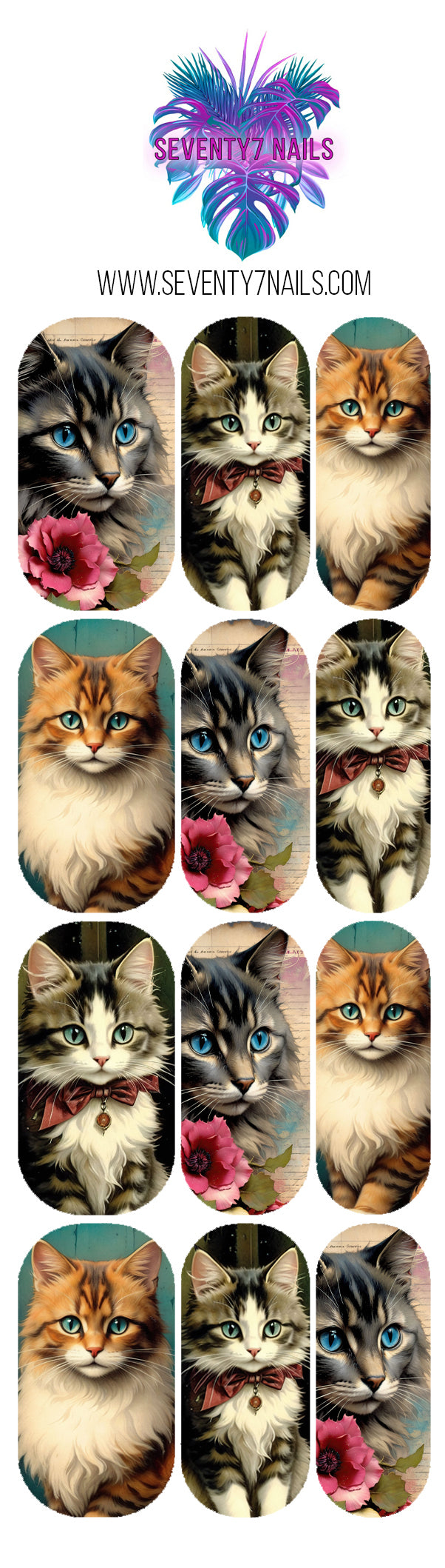 Waterslide Nail Decals - Velvet Whiskers