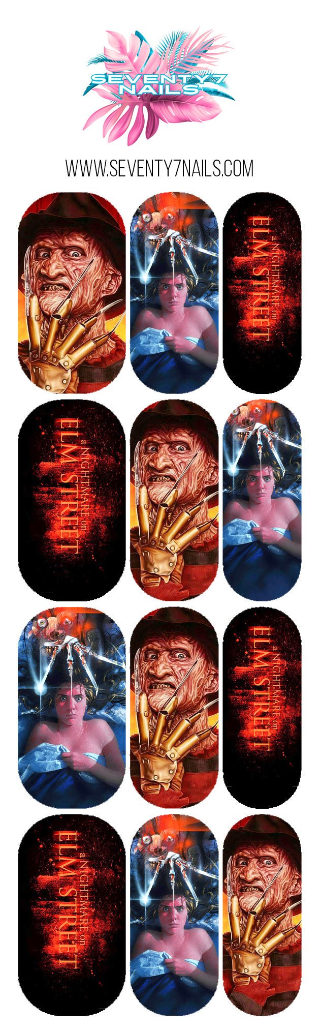 Waterslide Nail Decals - Nightmare