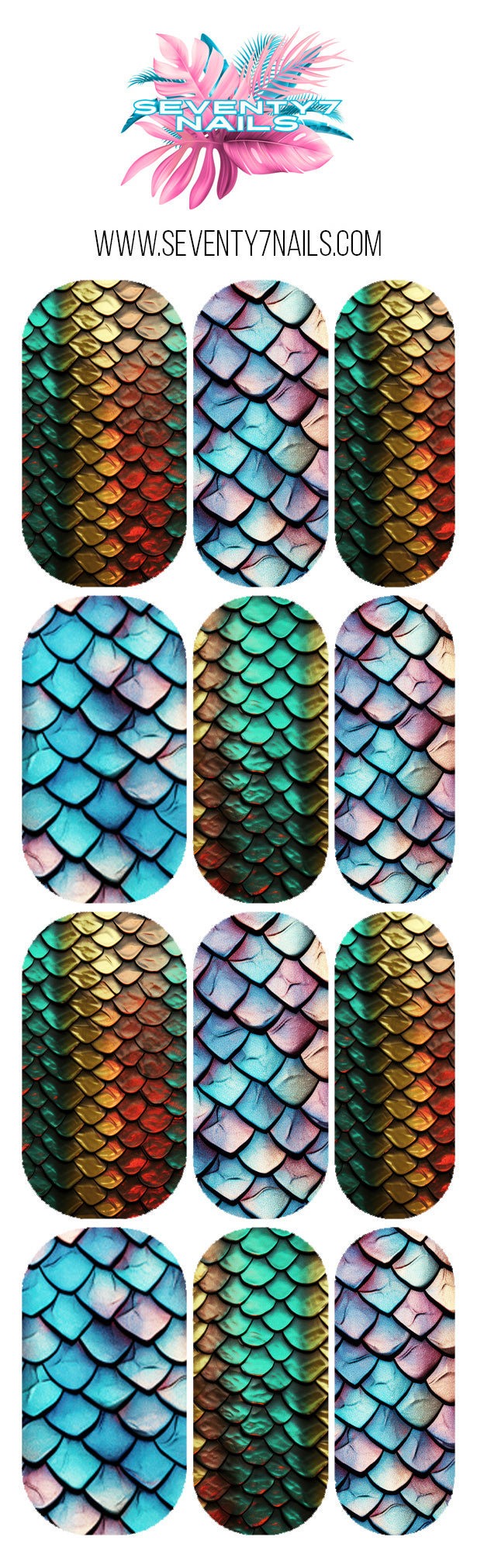 Waterslide Nail Decals - Gilded Serpent