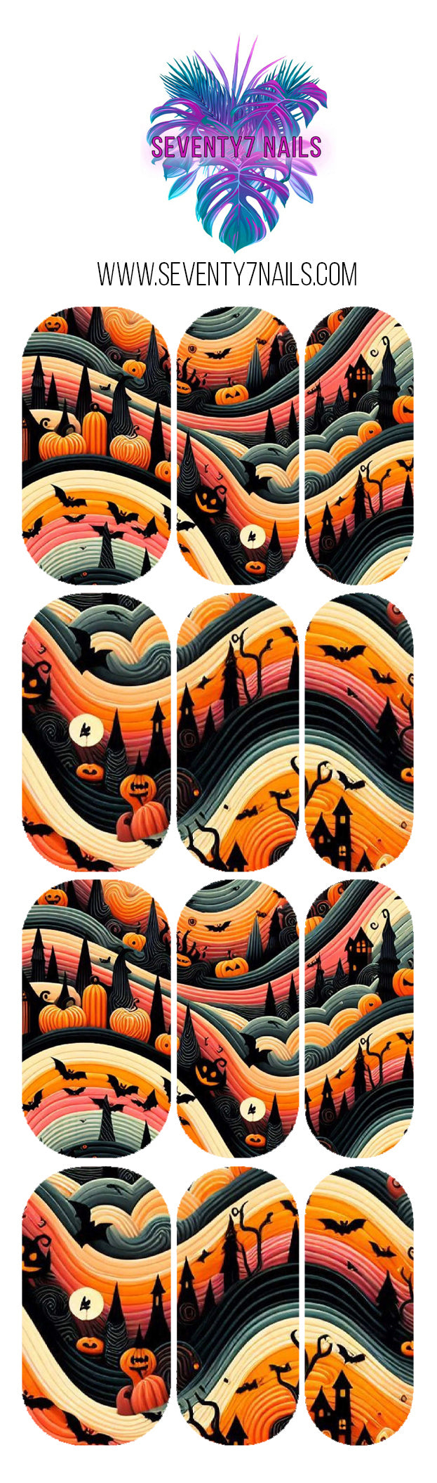 Waterslide Nail Decals - Halloweentown