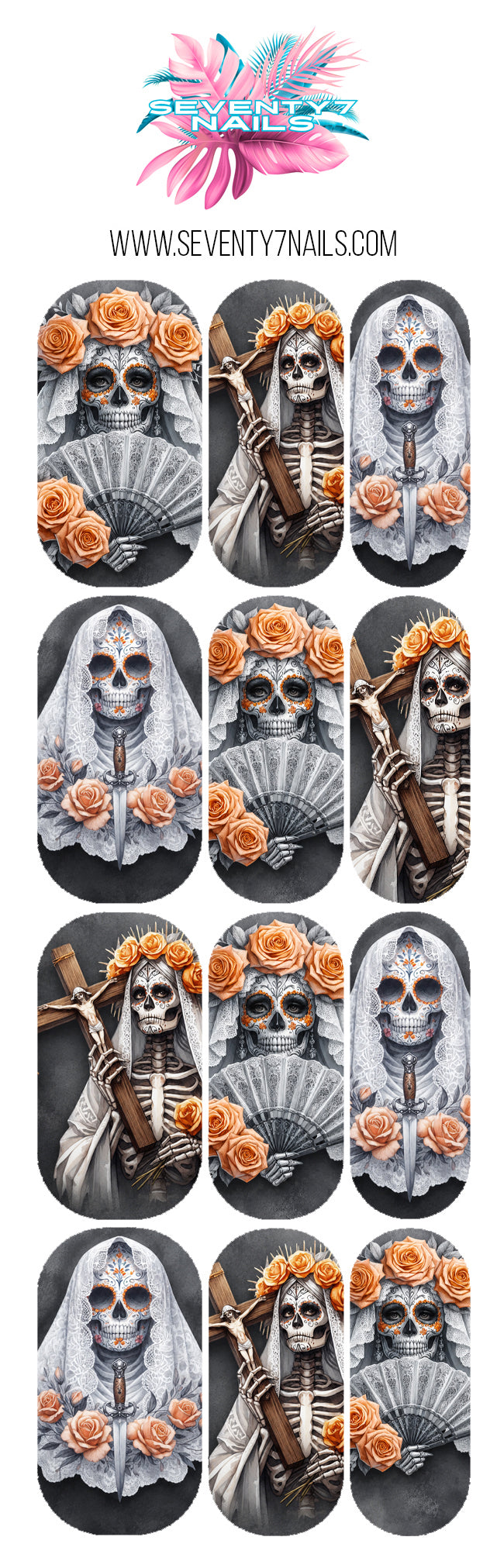 Halloween Nail Decals - La Llorona