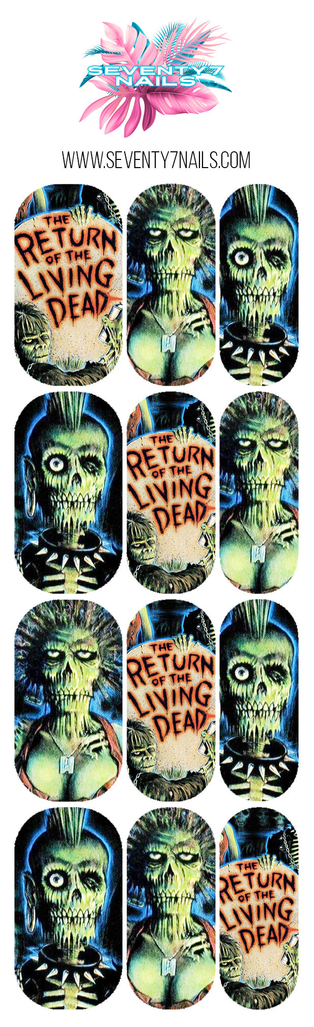 Waterslide Nail Decals - Return of the Living Dead
