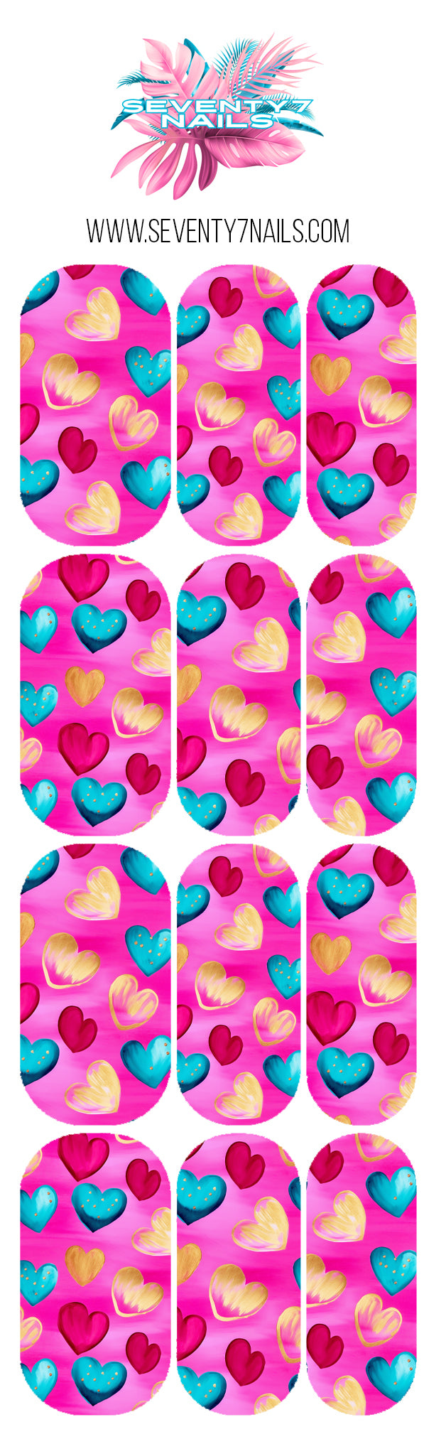 Waterslide Nail Decals - Love Loud