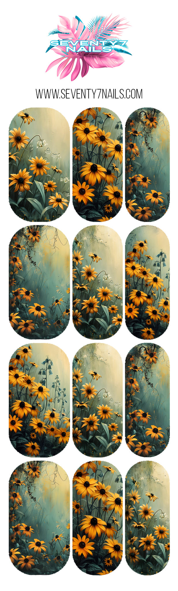 Waterslide Nail Decals - Midnight Susan