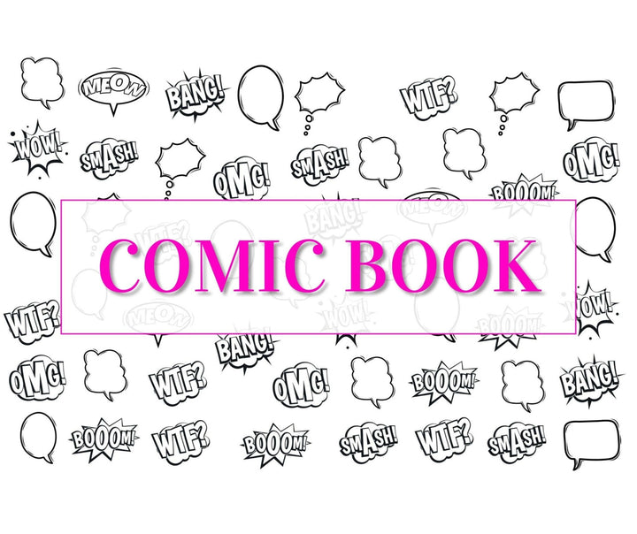 Nail Art Outline Decals - COMICS - Seventy7 Nail Decals