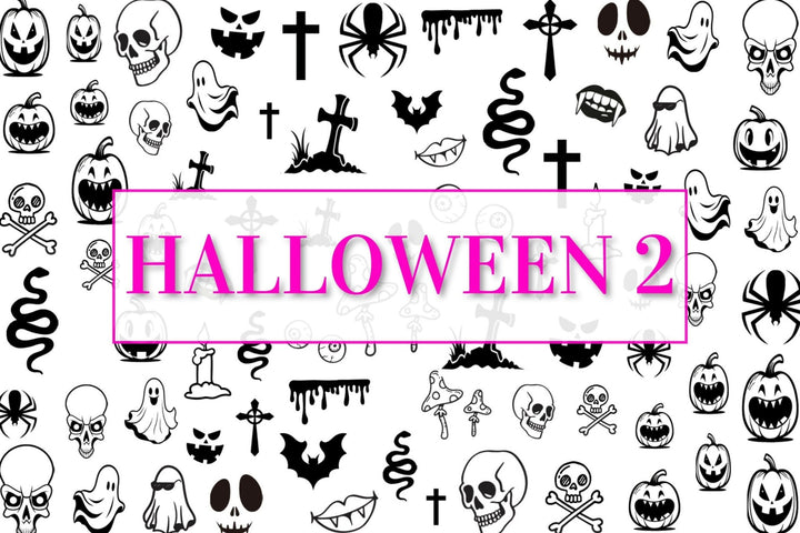 Nail Art Outline Decals - HALLOWEEN BUNDLE - Seventy7 Nail Decals