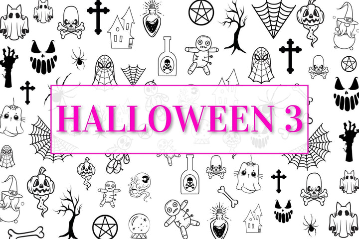 Nail Art Outline Decals - HALLOWEEN BUNDLE - Seventy7 Nail Decals