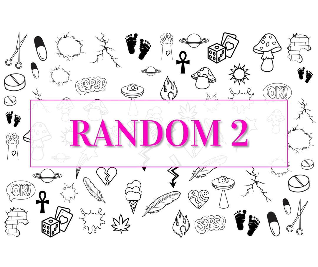 Nail Art Outline Decals - RANDOM 2 - Seventy7 Nail Decals