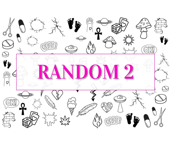 Nail Art Outline Decals - RANDOM 2 - Seventy7 Nail Decals