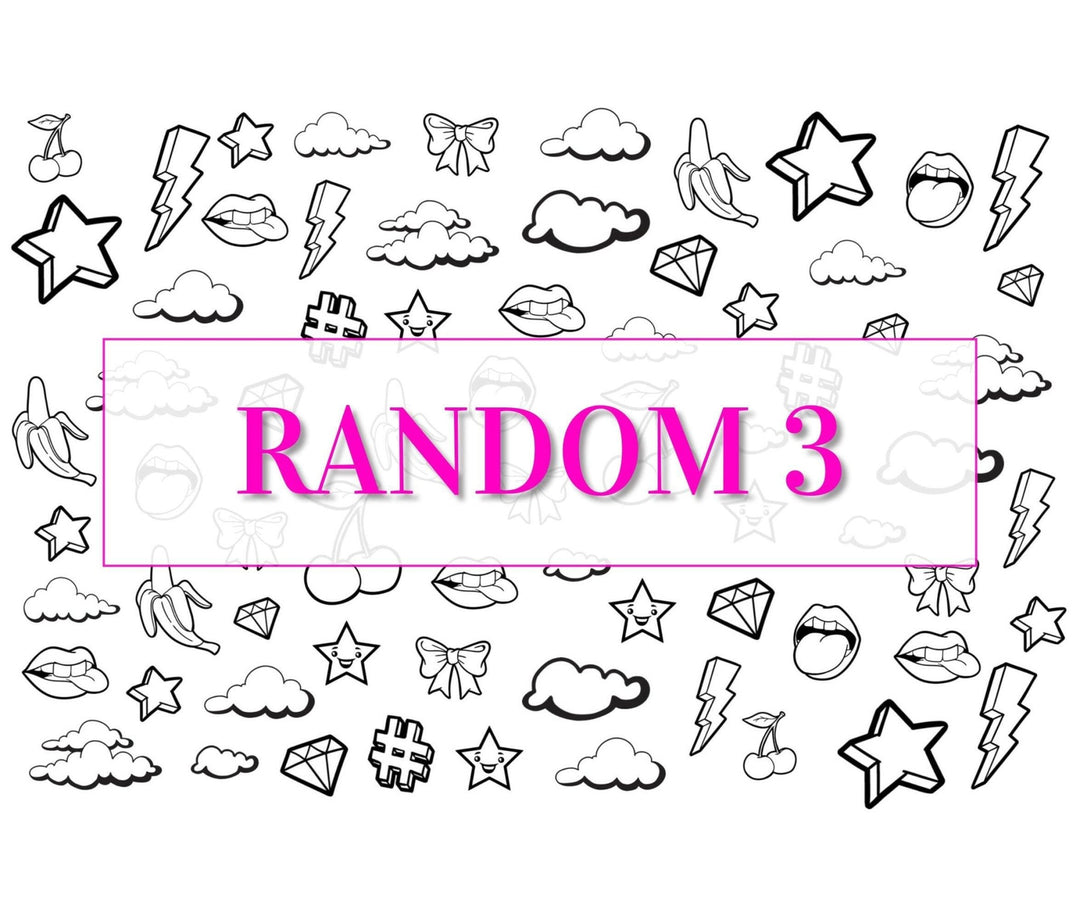 Nail Art Outline Decals - RANDOM 3 - Seventy7 Nail Decals