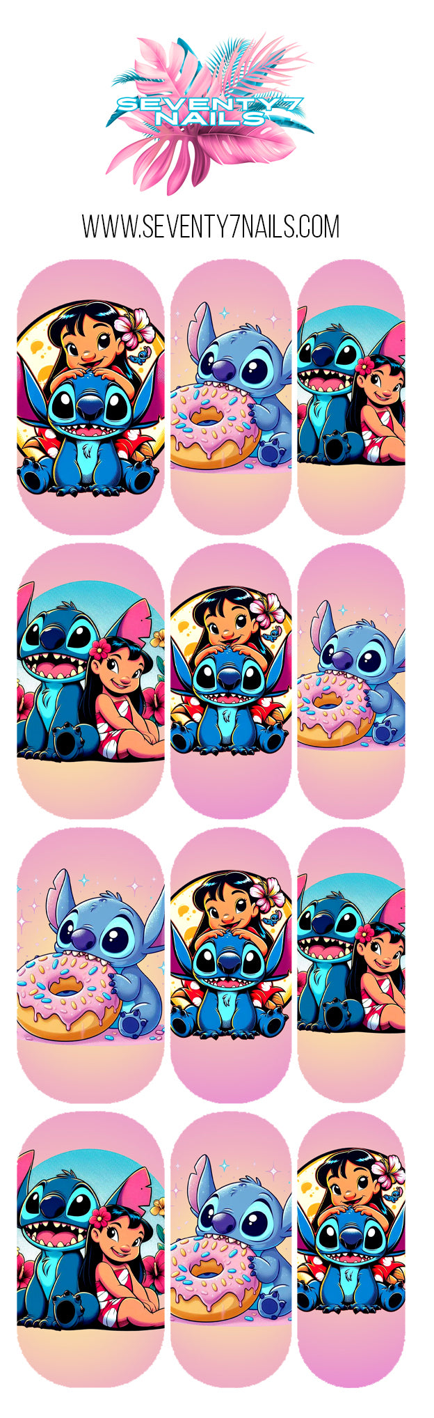 Waterslide Nail Decals - Hawaiian BFFs