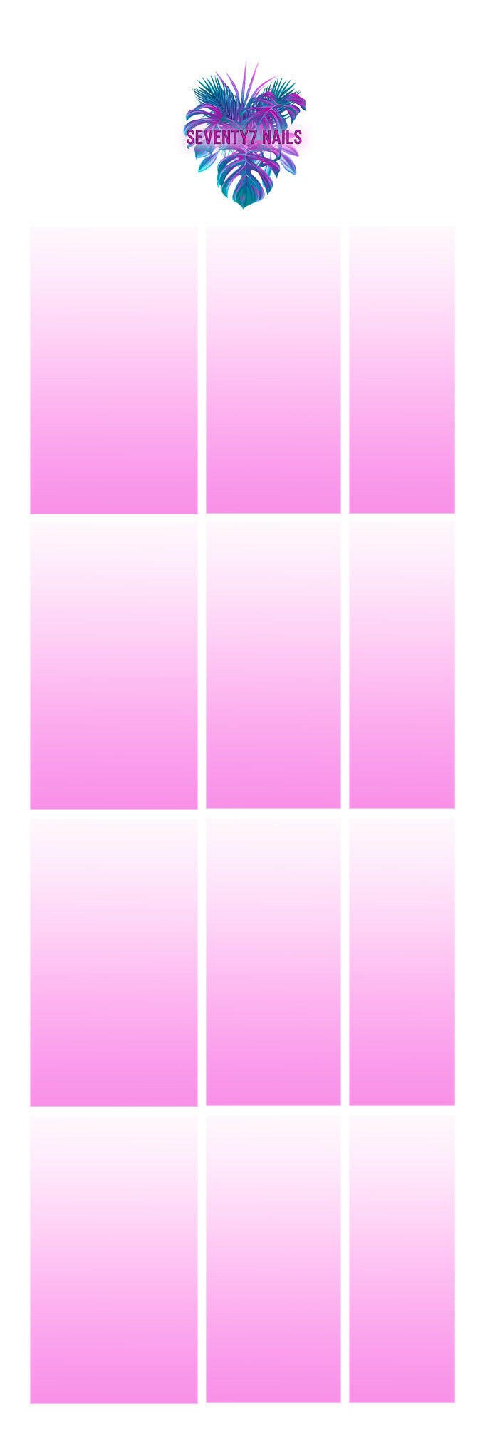 Ombre Waterslide Nail Decals - Baby Pink Solid - Seventy7 Nail Decals