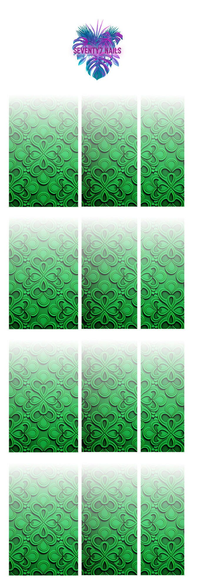 Ombre Waterslide Nail Decals - Celtic Knot - Seventy7 Nail Decals