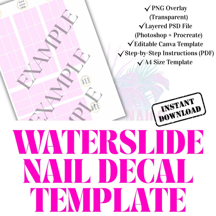Ombré Nail Decal Template
