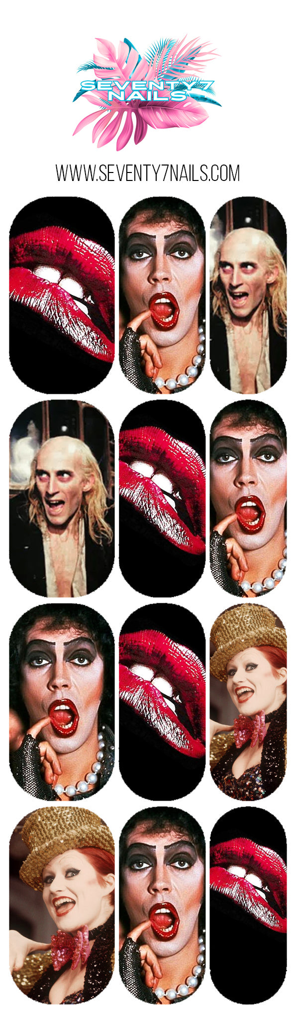 Waterslide Nail Decals - Rocky Horror