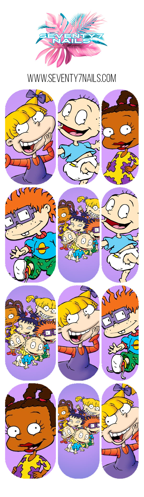 Waterslide Nail Decals - Rugrats - Seventy7 Nail Decals