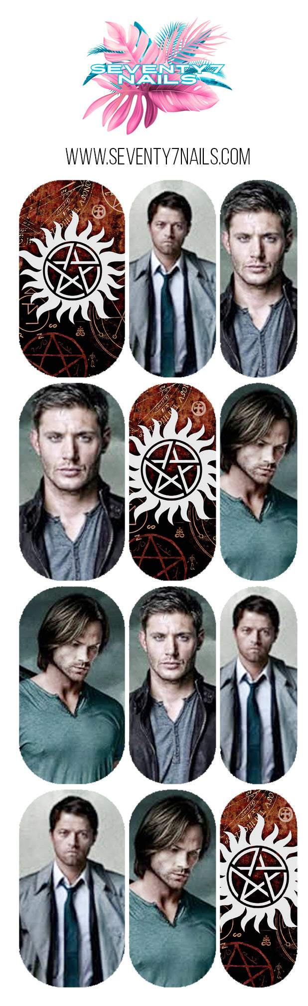 Waterslide Nail Decals - Supernatural