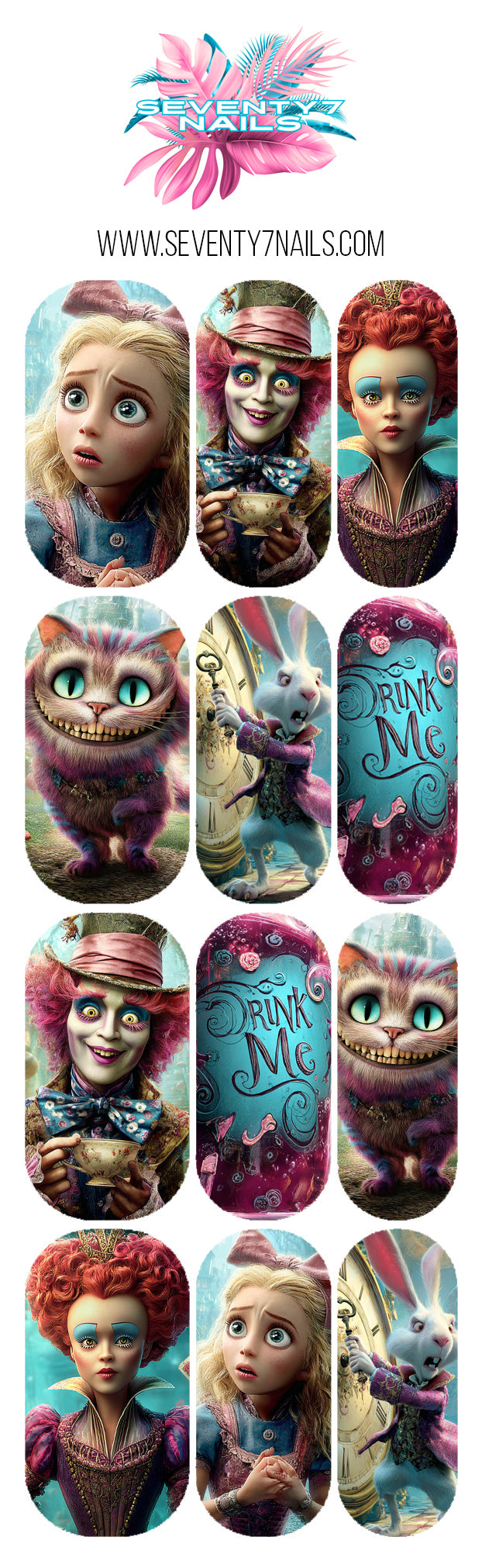 Waterslide Nail Decals - Twisted Wonderland