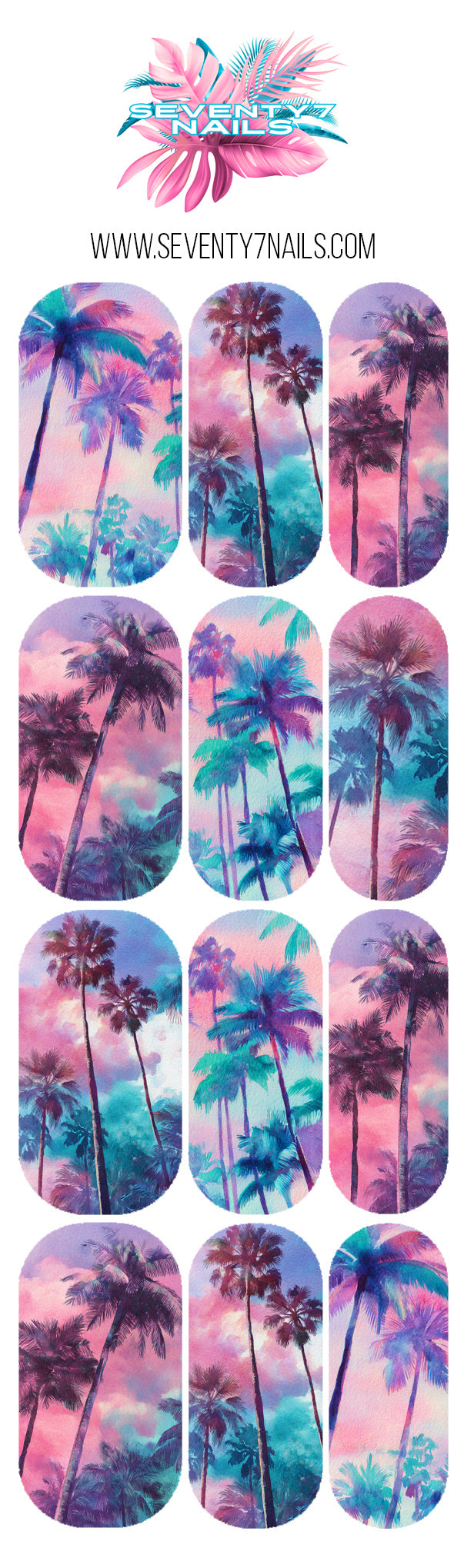 Assorted Nail Decals - Vaporwave Daydream