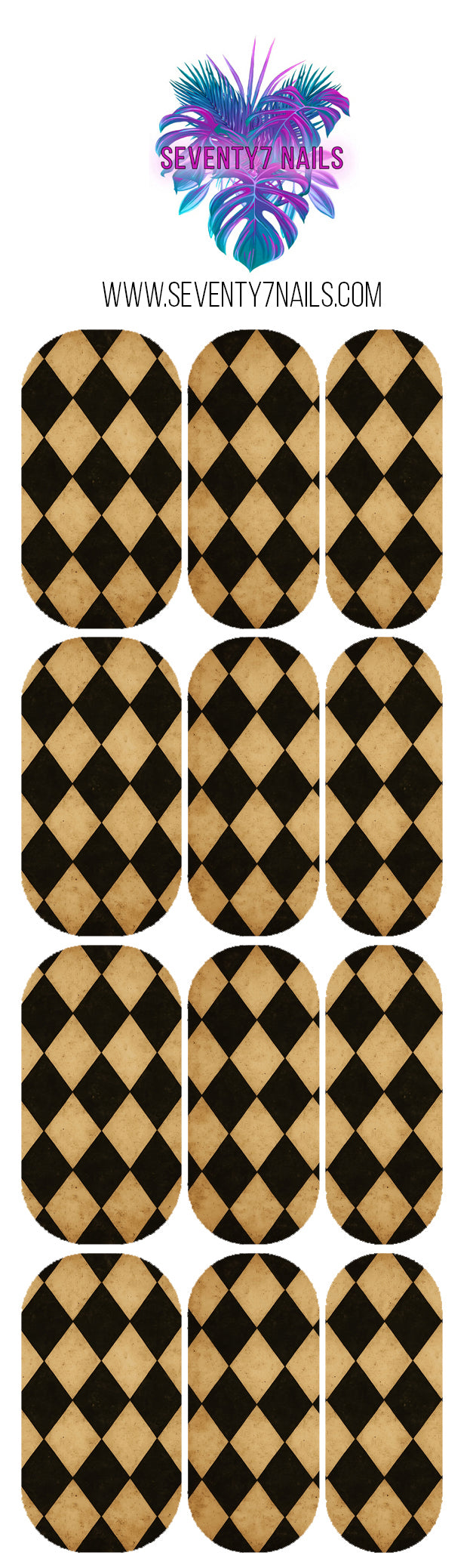 Waterslide Nail Decals - Vintage Tent