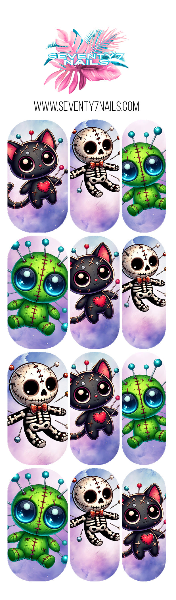Waterslide Nail Decals - Voodoo Babies